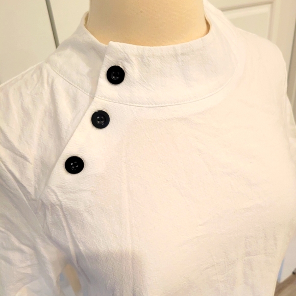 NWOT WHITE LINEN DRESS - Picture 4 of 7